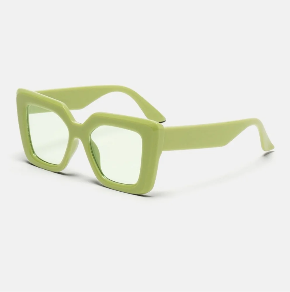 NEW Lime Oversize Fashion Glasses